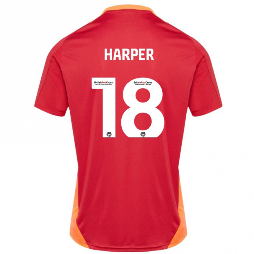 Niño Fútbol Camiseta Vincent Harper #18 Azul Blanquecino 2ª Equipación 2024/25 México