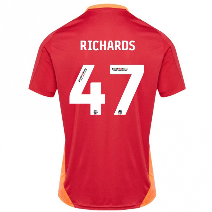 Niño Fútbol Camiseta Jake Richards #47 Azul Blanquecino 2ª Equipación 2024/25 México