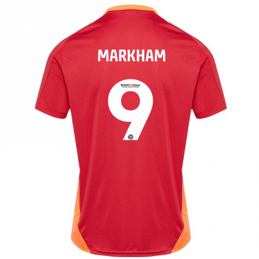 Niño Fútbol Camiseta Jenna Markham #9 Azul Blanquecino 2ª Equipación 2024/25 México