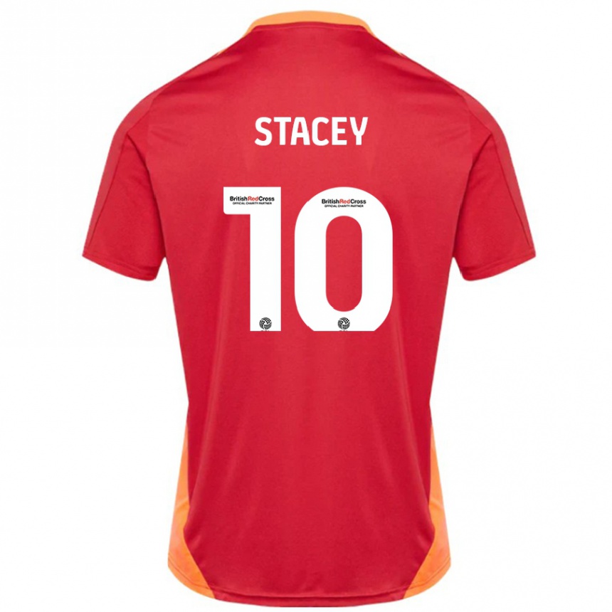 Niño Fútbol Camiseta Sarah Stacey #10 Azul Blanquecino 2ª Equipación 2024/25 México