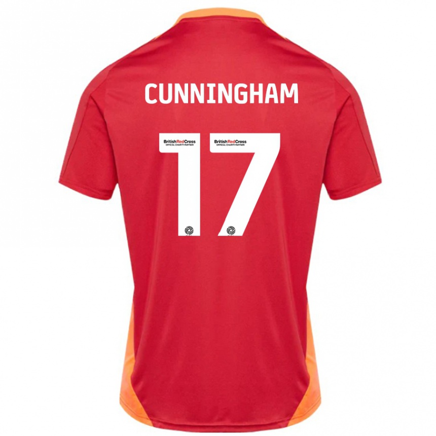 Niño Fútbol Camiseta Zoe Cunningham #17 Azul Blanquecino 2ª Equipación 2024/25 México