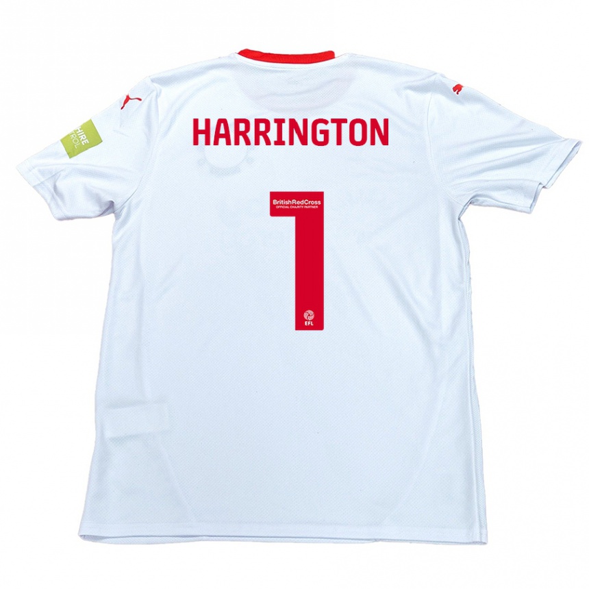 Niño Fútbol Camiseta David Harrington #1 Blanco 2ª Equipación 2024/25 México