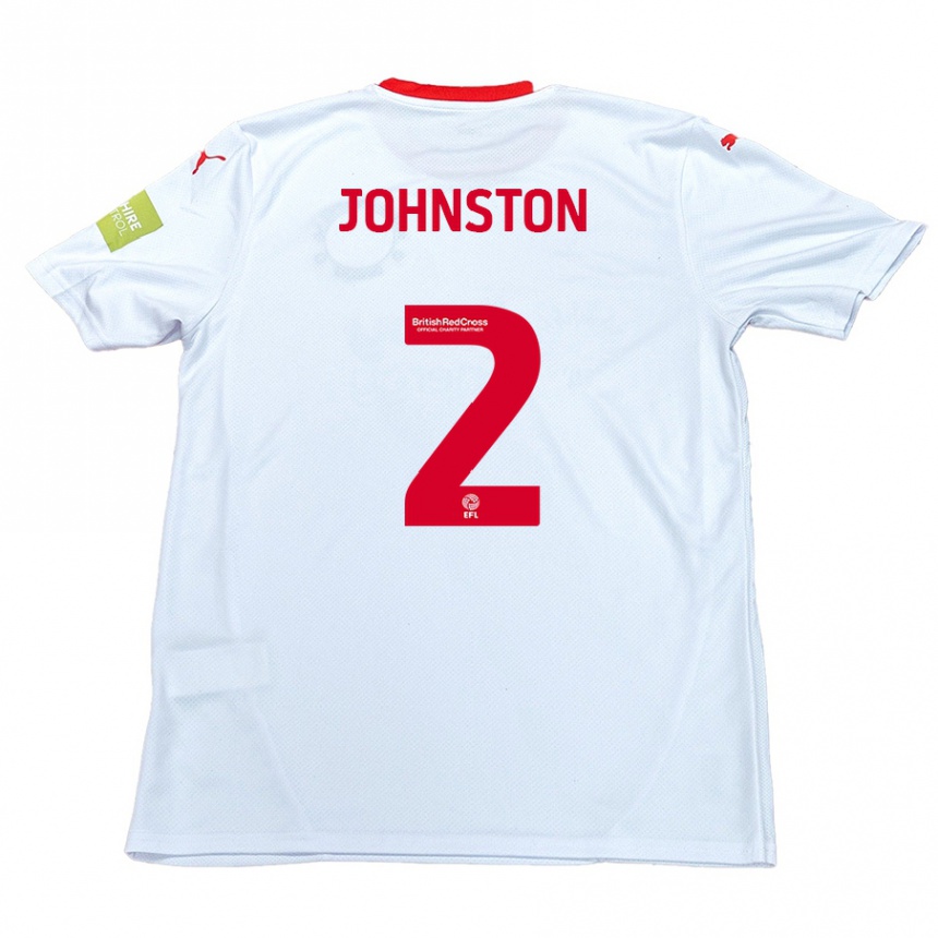 Niño Fútbol Camiseta Carl Johnston #2 Blanco 2ª Equipación 2024/25 México