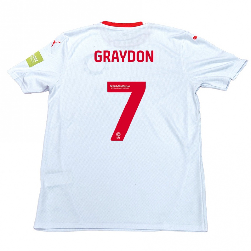 Niño Fútbol Camiseta Ryan Graydon #7 Blanco 2ª Equipación 2024/25 México