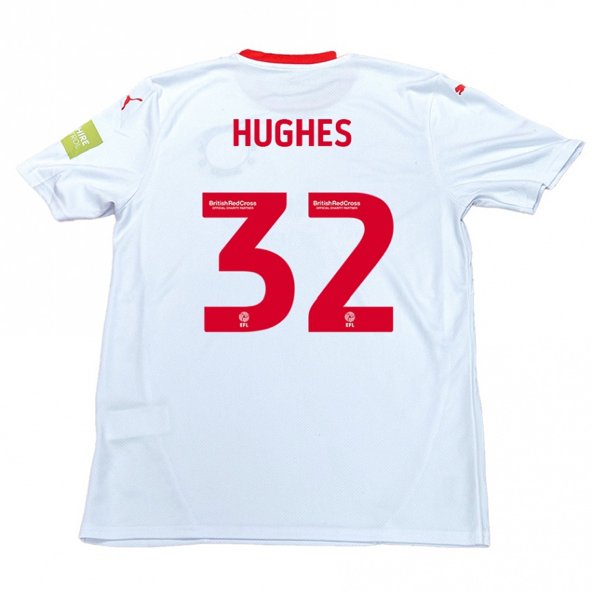 Niño Fútbol Camiseta Kayden Hughes #32 Blanco 2ª Equipación 2024/25 México