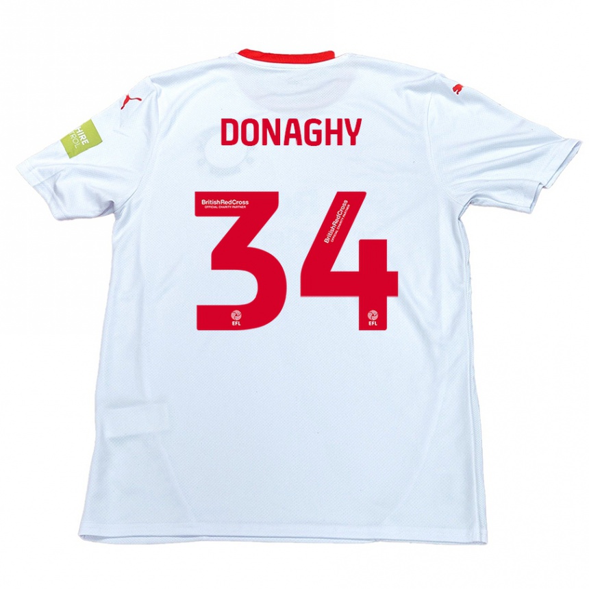 Niño Fútbol Camiseta Tom Donaghy #34 Blanco 2ª Equipación 2024/25 México