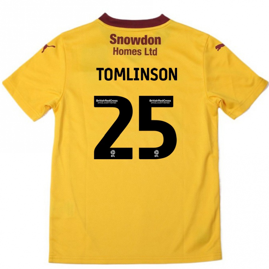 Niño Fútbol Camiseta Josh Tomlinson #25 Naranja Borgoña 2ª Equipación 2024/25 México