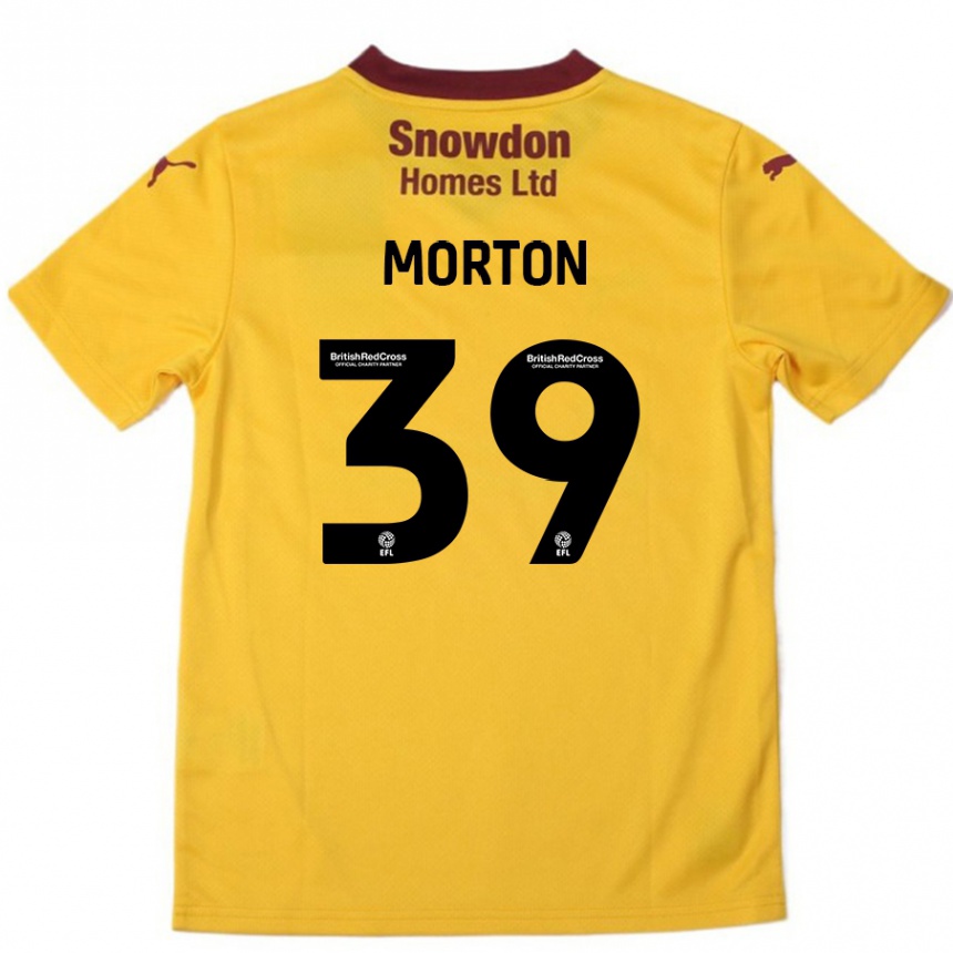 Niño Fútbol Camiseta Callum Morton #39 Naranja Borgoña 2ª Equipación 2024/25 México