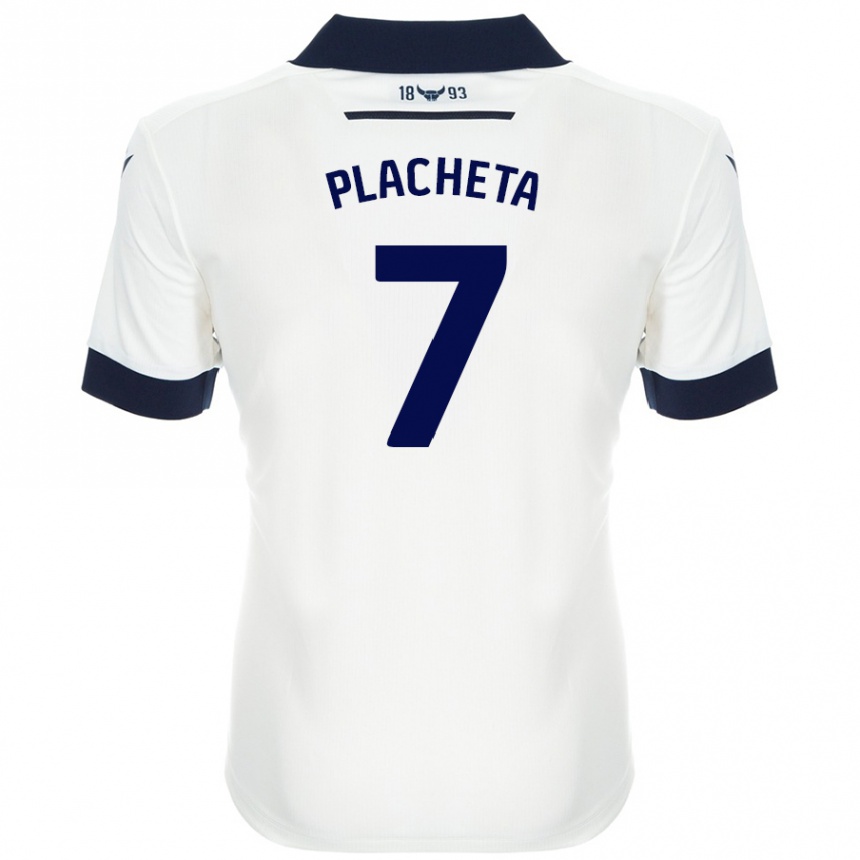 Niño Fútbol Camiseta Przemyslaw Placheta #7 Blanco Azul Marino 2ª Equipación 2024/25 México