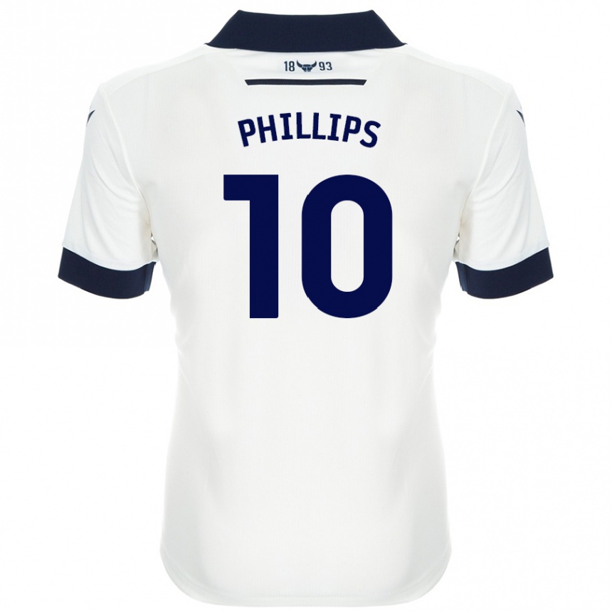 Niño Fútbol Camiseta Matt Phillips #10 Blanco Azul Marino 2ª Equipación 2024/25 México