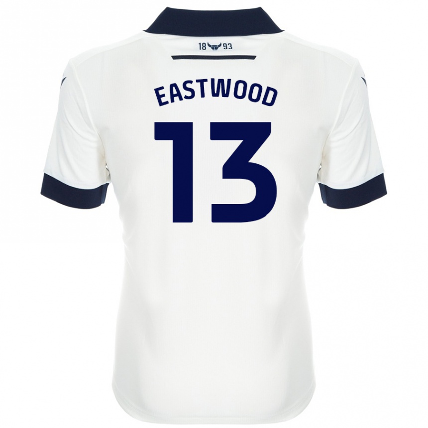 Niño Fútbol Camiseta Simon Eastwood #13 Blanco Azul Marino 2ª Equipación 2024/25 México