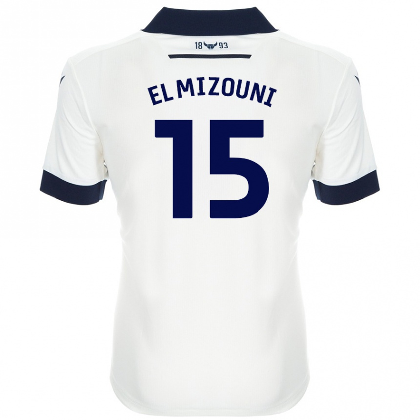 Niño Fútbol Camiseta Idris El Mizouni #15 Blanco Azul Marino 2ª Equipación 2024/25 México