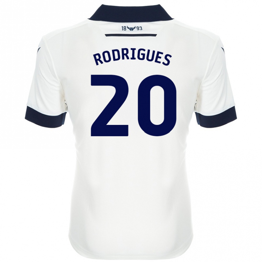 Niño Fútbol Camiseta Rúben Rodrigues #20 Blanco Azul Marino 2ª Equipación 2024/25 México