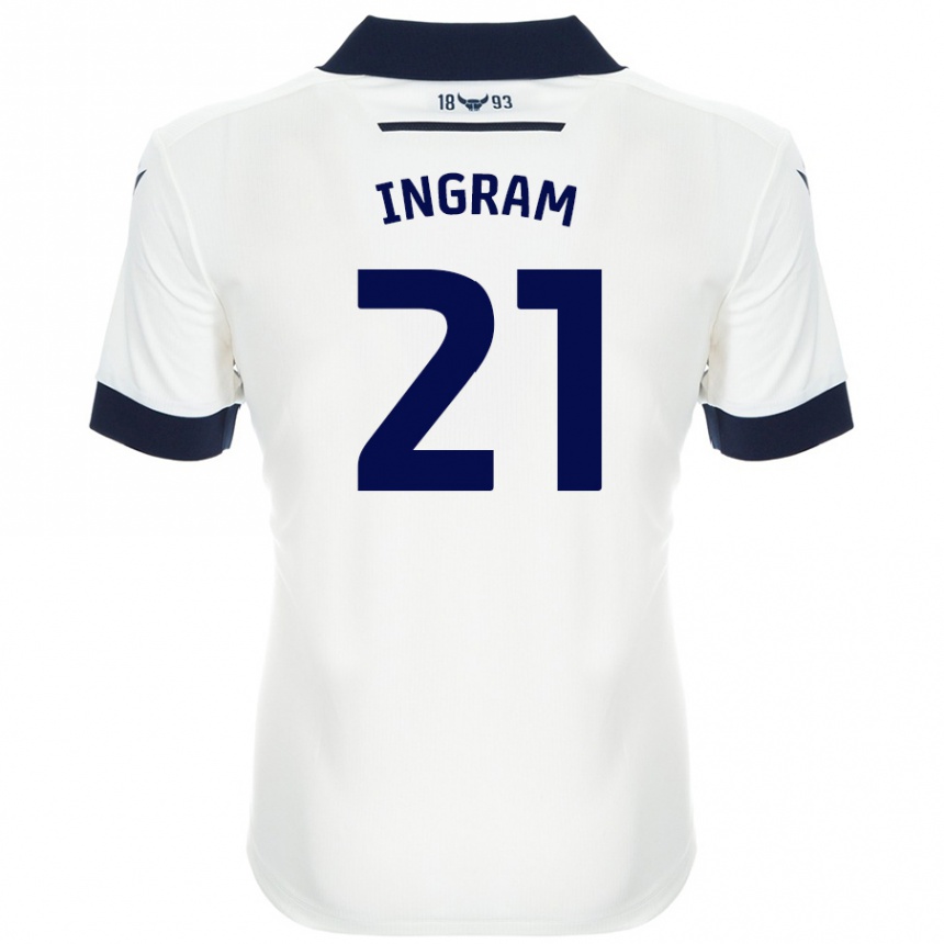 Niño Fútbol Camiseta Matt Ingram #21 Blanco Azul Marino 2ª Equipación 2024/25 México