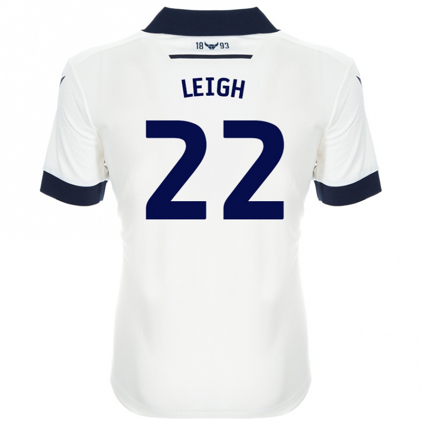 Niño Fútbol Camiseta Greg Leigh #22 Blanco Azul Marino 2ª Equipación 2024/25 México