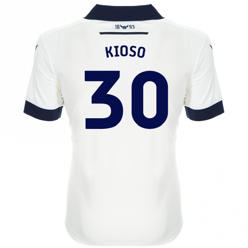 Niño Fútbol Camiseta Peter Kioso #30 Blanco Azul Marino 2ª Equipación 2024/25 México