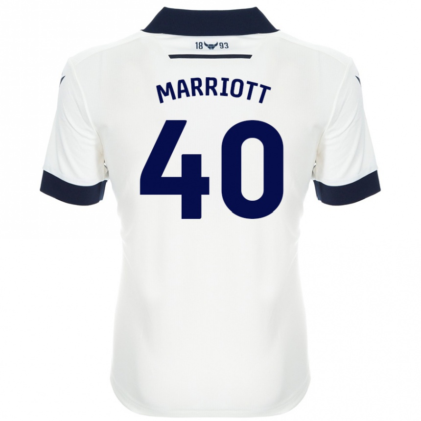 Niño Fútbol Camiseta Monty Marriott #40 Blanco Azul Marino 2ª Equipación 2024/25 México