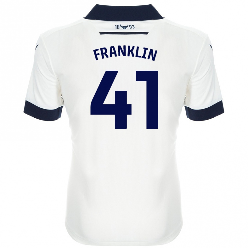 Niño Fútbol Camiseta George Franklin #41 Blanco Azul Marino 2ª Equipación 2024/25 México