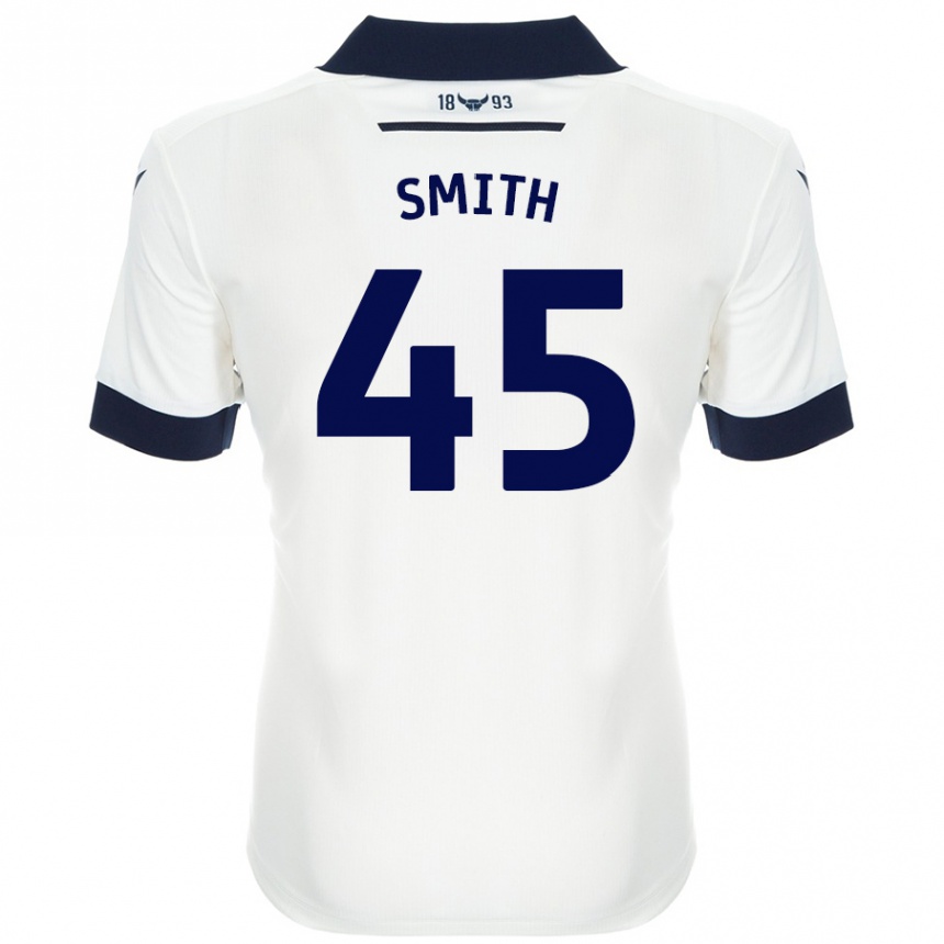 Niño Fútbol Camiseta Max Smith #45 Blanco Azul Marino 2ª Equipación 2024/25 México