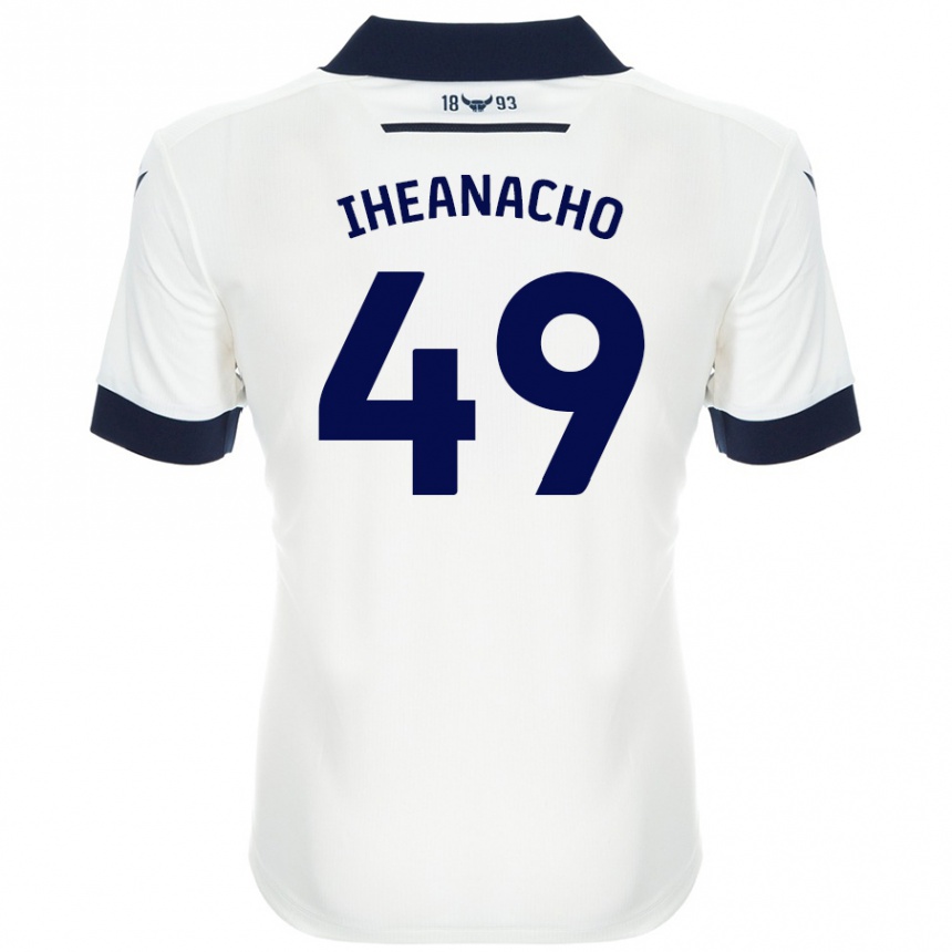 Niño Fútbol Camiseta Josh Iheanacho #49 Blanco Azul Marino 2ª Equipación 2024/25 México