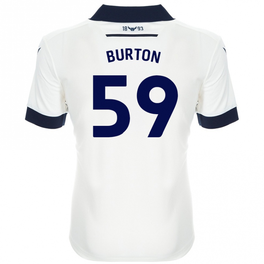 Niño Fútbol Camiseta Kasway Burton #59 Blanco Azul Marino 2ª Equipación 2024/25 México