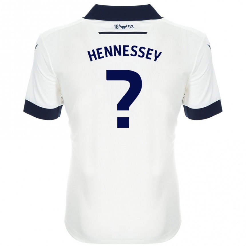 Niño Fútbol Camiseta Laura Hennessey #0 Blanco Azul Marino 2ª Equipación 2024/25 México