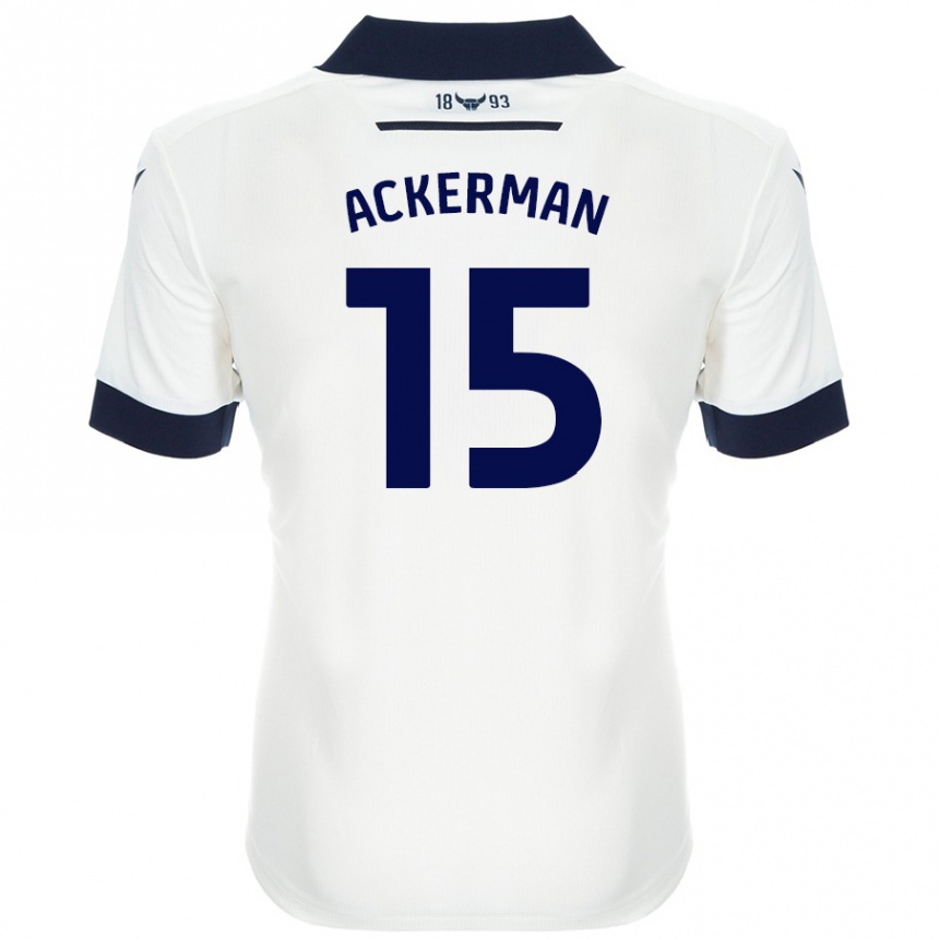 Niño Fútbol Camiseta Daisy Ackerman #15 Blanco Azul Marino 2ª Equipación 2024/25 México