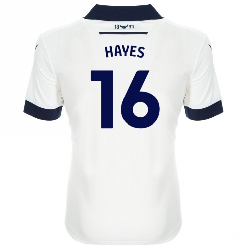 Niño Fútbol Camiseta Georgia Hayes #16 Blanco Azul Marino 2ª Equipación 2024/25 México