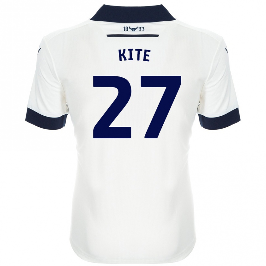 Niño Fútbol Camiseta Rose Kite #27 Blanco Azul Marino 2ª Equipación 2024/25 México