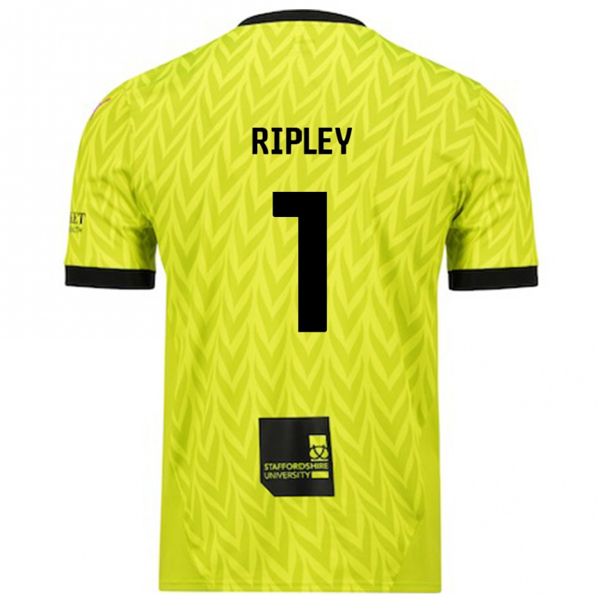 Niño Fútbol Camiseta Connor Ripley #1 Verde Fluorescente 2ª Equipación 2024/25 México