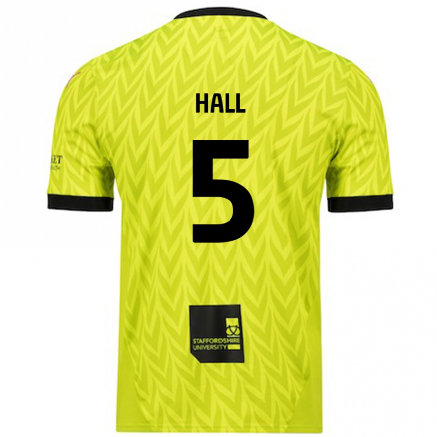 Niño Fútbol Camiseta Connor Hall #5 Verde Fluorescente 2ª Equipación 2024/25 México