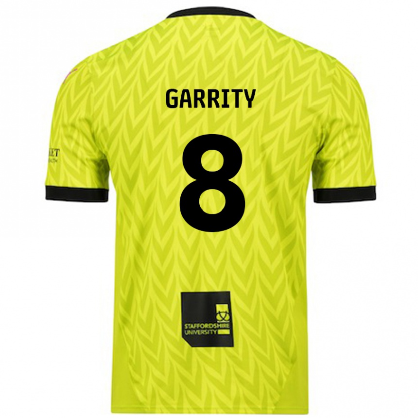 Niño Fútbol Camiseta Ben Garrity #8 Verde Fluorescente 2ª Equipación 2024/25 México