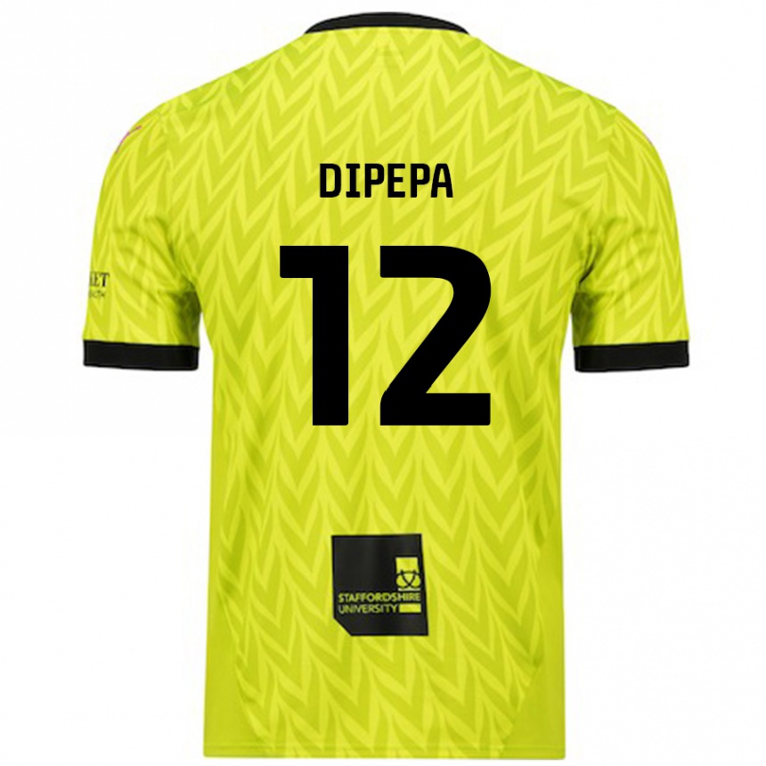 Niño Fútbol Camiseta Baylee Dipepa #12 Verde Fluorescente 2ª Equipación 2024/25 México