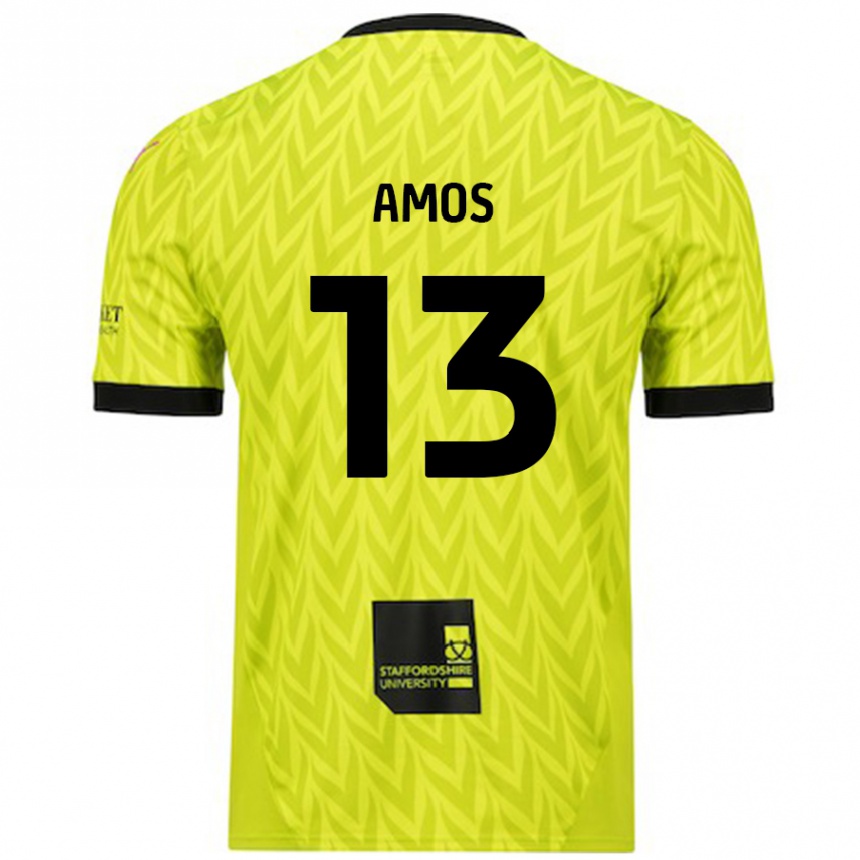 Niño Fútbol Camiseta Ben Amos #13 Verde Fluorescente 2ª Equipación 2024/25 México