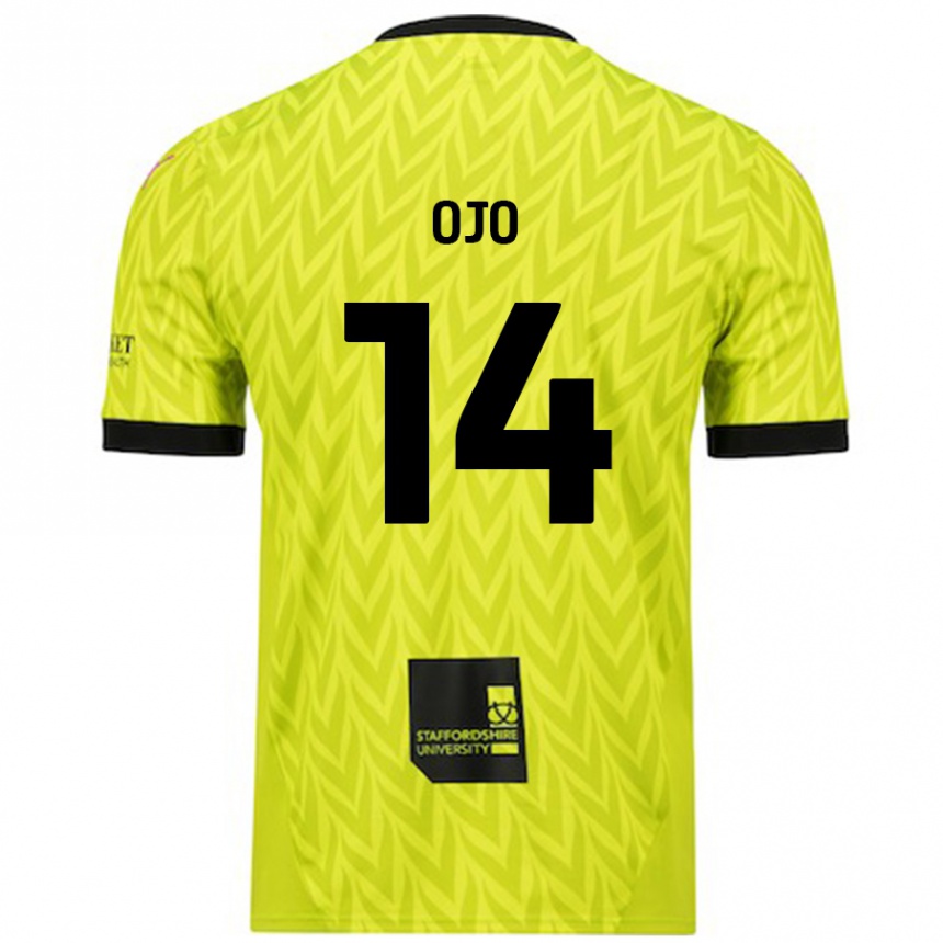 Niño Fútbol Camiseta Funso Ojo #14 Verde Fluorescente 2ª Equipación 2024/25 México