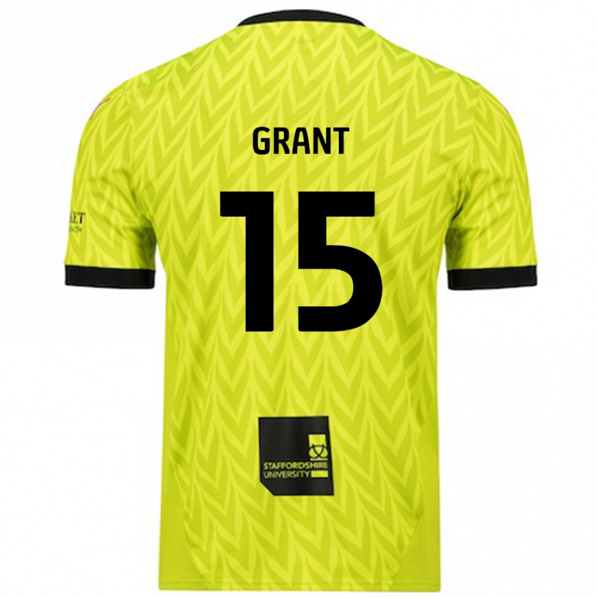 Niño Fútbol Camiseta Conor Grant #15 Verde Fluorescente 2ª Equipación 2024/25 México