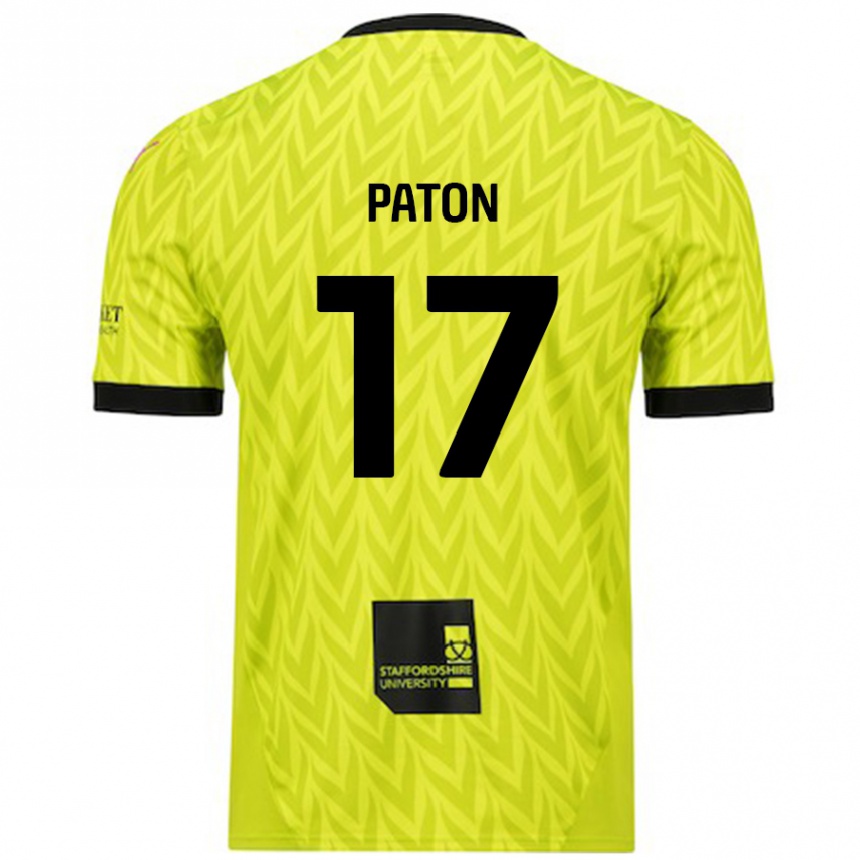 Niño Fútbol Camiseta Ruari Paton #17 Verde Fluorescente 2ª Equipación 2024/25 México