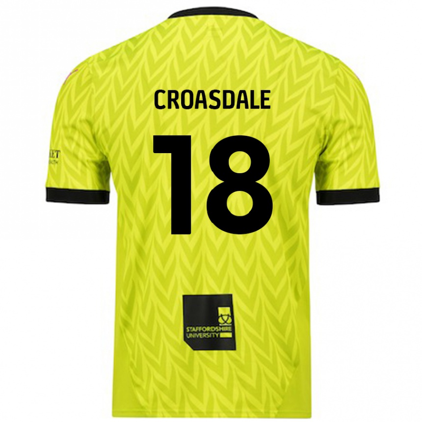 Niño Fútbol Camiseta Ryan Croasdale #18 Verde Fluorescente 2ª Equipación 2024/25 México