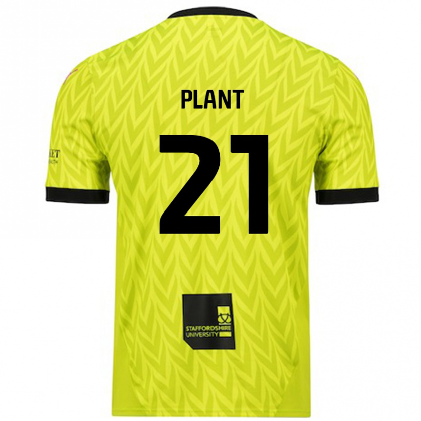 Niño Fútbol Camiseta James Plant #21 Verde Fluorescente 2ª Equipación 2024/25 México