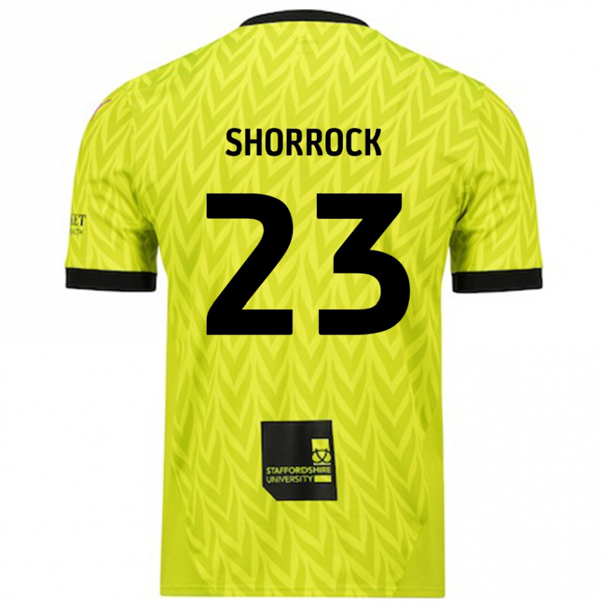 Niño Fútbol Camiseta Jack Shorrock #23 Verde Fluorescente 2ª Equipación 2024/25 México