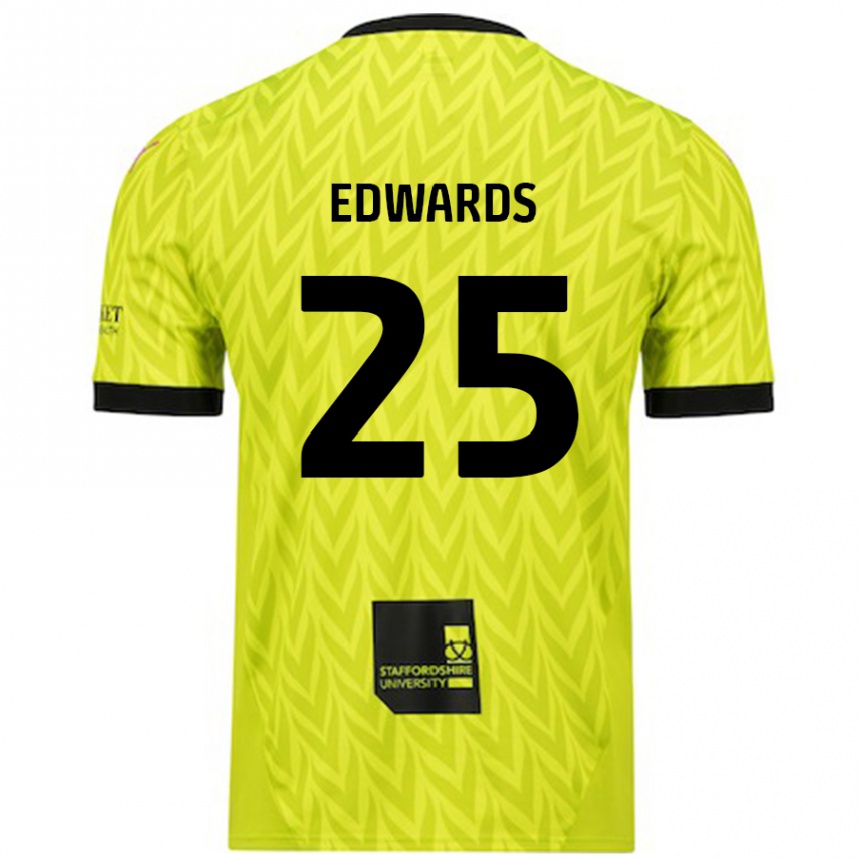 Niño Fútbol Camiseta Diamond Edwards #25 Verde Fluorescente 2ª Equipación 2024/25 México