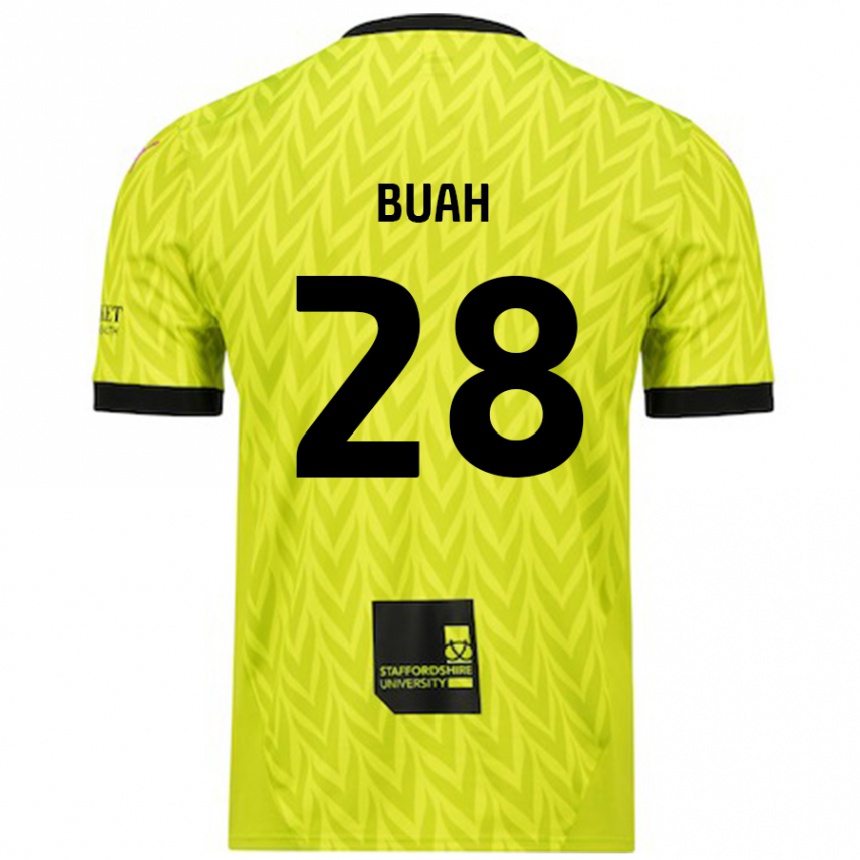 Niño Fútbol Camiseta Andrew Buah #28 Verde Fluorescente 2ª Equipación 2024/25 México