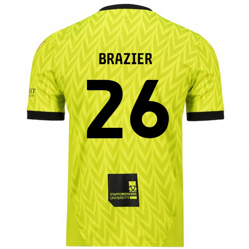 Niño Fútbol Camiseta Liam Brazier #26 Verde Fluorescente 2ª Equipación 2024/25 México