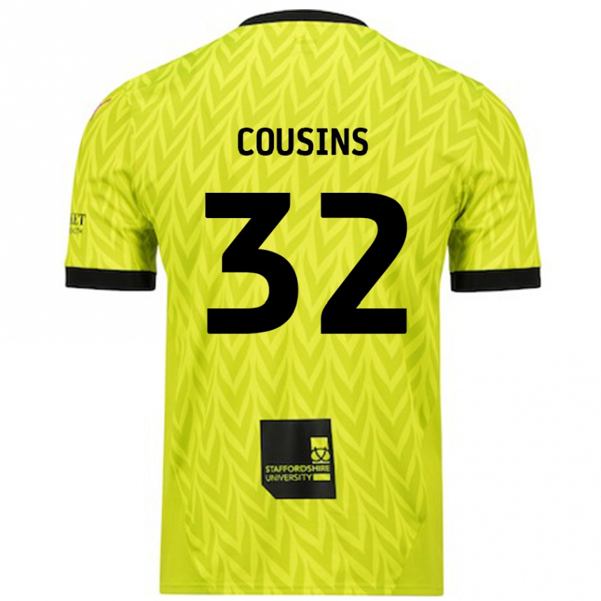 Niño Fútbol Camiseta Logan Cousins #32 Verde Fluorescente 2ª Equipación 2024/25 México