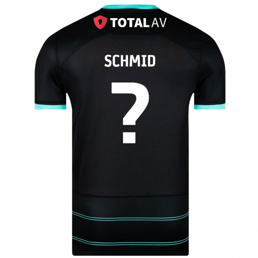 Niño Fútbol Camiseta Nicolas Schmid #0 Negro 2ª Equipación 2024/25 México