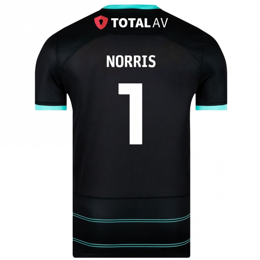 Niño Fútbol Camiseta Will Norris #1 Negro 2ª Equipación 2024/25 México