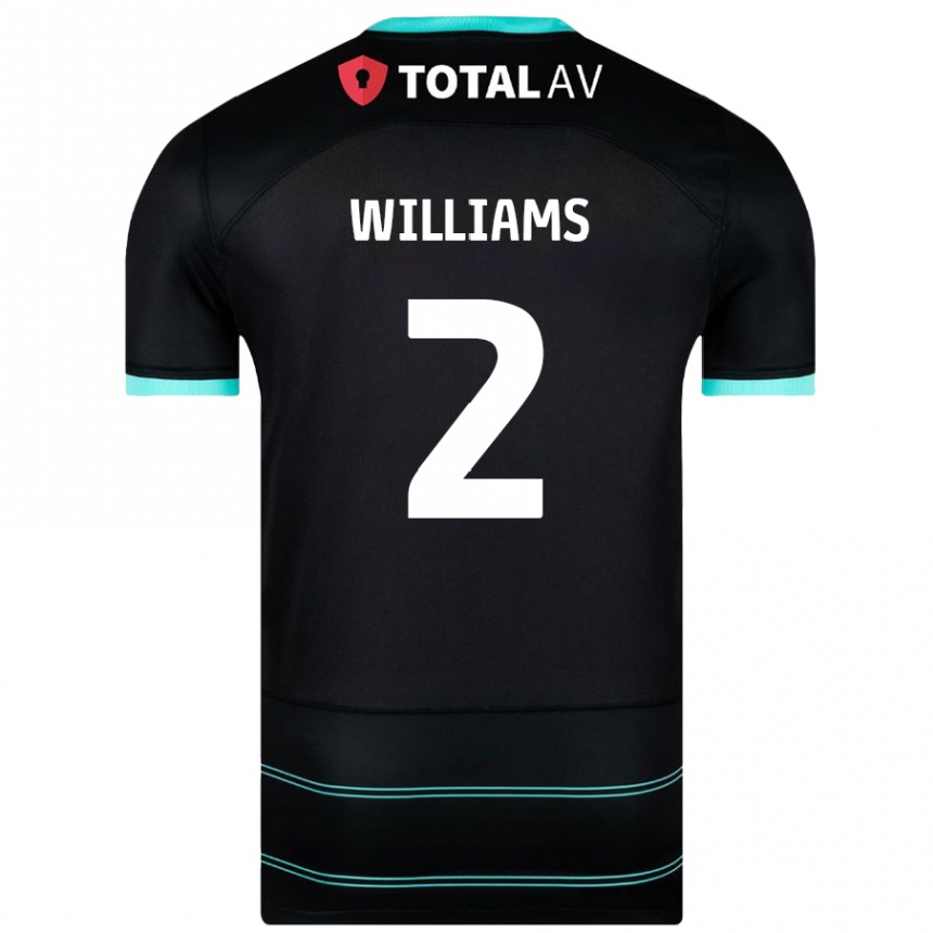 Niño Fútbol Camiseta Jordan Williams #2 Negro 2ª Equipación 2024/25 México