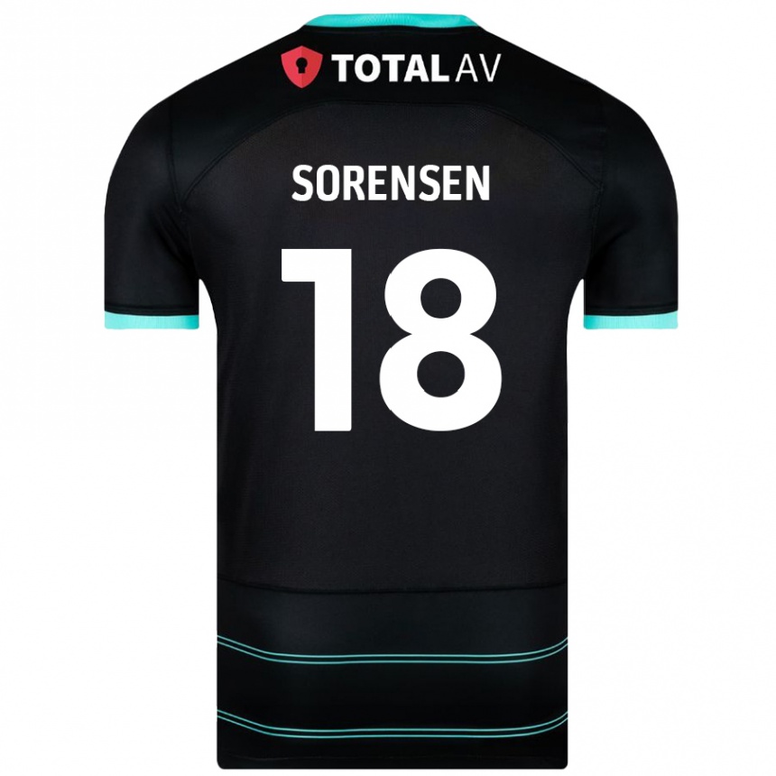 Niño Fútbol Camiseta Elias Sørensen #18 Negro 2ª Equipación 2024/25 México