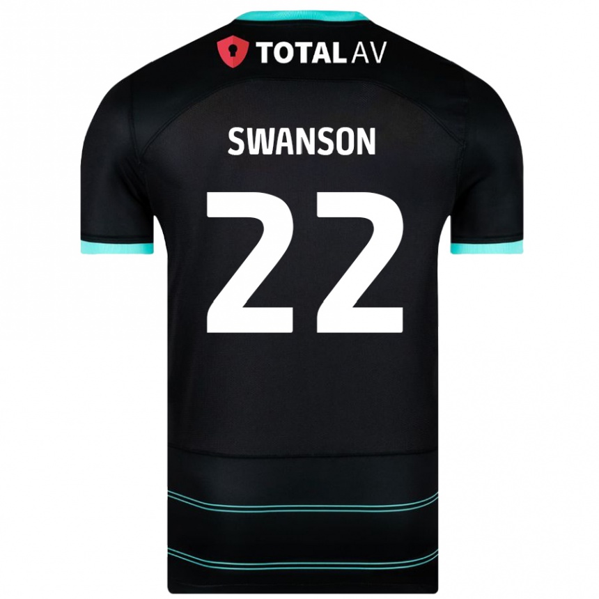 Niño Fútbol Camiseta Zak Swanson #22 Negro 2ª Equipación 2024/25 México