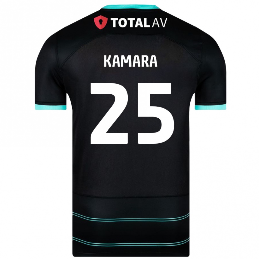 Niño Fútbol Camiseta Abdoulaye Kamara #25 Negro 2ª Equipación 2024/25 México